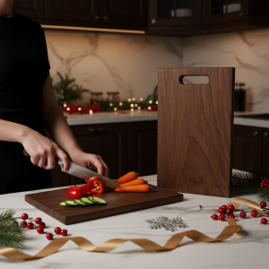 Elfida Doğal Ceviz 2’li Kesme ve Sunum Tahtası Seti